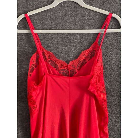 Petra Fashion Nightgown Red Nylon Lace Lingerie Bridal Romantic Valentine USA L - Picture 8 of 12